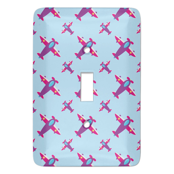 Custom Airplane Theme - for Girls Light Switch Cover