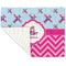 Airplane Theme - for Girls Linen Placemat - Folded Corner (single side)