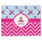 Airplane Theme - for Girls Single-Sided Linen Placemat - Single w/ Name or Text