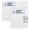 Airplane Theme - for Girls Mailing Labels - Double Stack Close Up