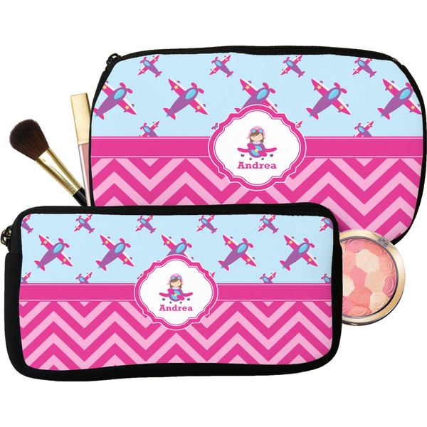 Airplane Theme - for Girls Makeup / Cosmetic Bags (Select Size)