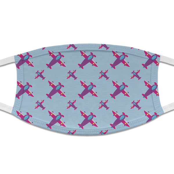 Custom Airplane Theme - for Girls Cloth Face Mask (T-Shirt Fabric)