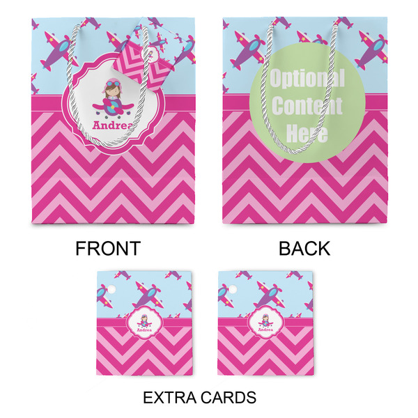 Airplane Theme - for Girls Medium Gift Bag - Approval