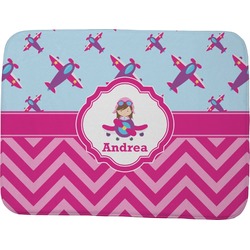 Airplane Theme - for Girls Memory Foam Bath Mat - 48"x36" (Personalized)