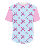 Airplane Theme - for Girls Men's Crew T-Shirt - Medium