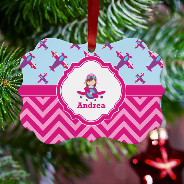 Airplane Theme - for Girls Metal Benilux Ornament - Lifestyle