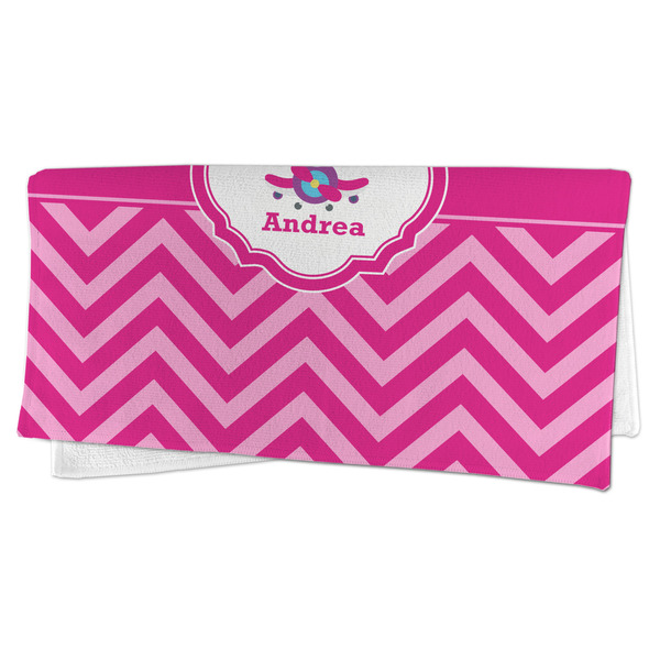 Airplane Theme - for Girls Microfiber Dish Rag - FOLDED (half)