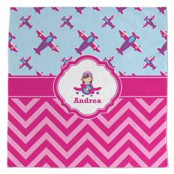 Airplane Theme - for Girls Microfiber Dish Towel (Personalized)