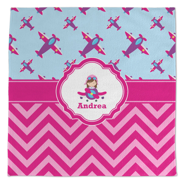 Custom Airplane Theme - for Girls Microfiber Dish Towel (Personalized)