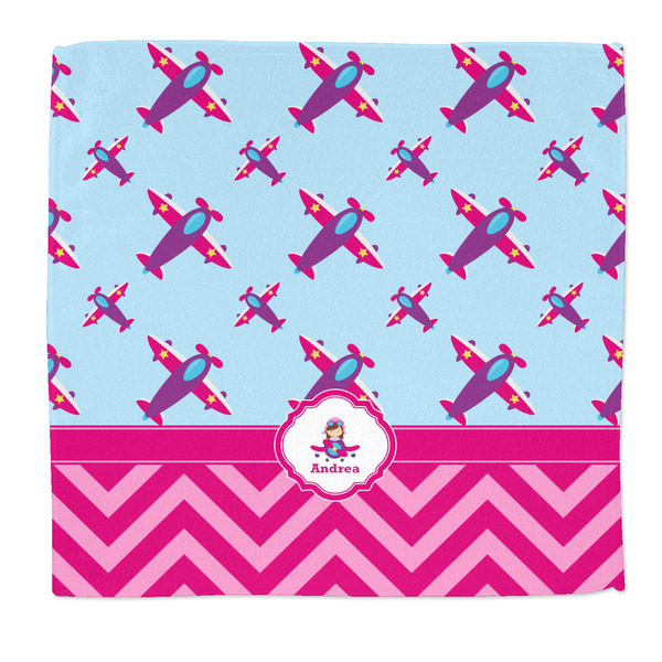 Custom Airplane Theme - for Girls Microfiber Dish Rag (Personalized)