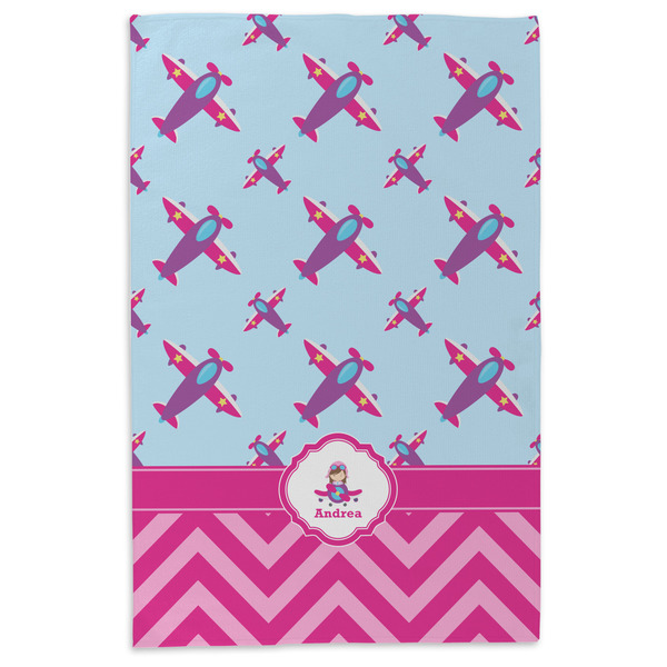 Airplane Theme - for Girls Microfiber Dish Towel - APPROVAL