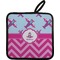 Airplane Theme - for Girls Pot Holder w/ Name or Text