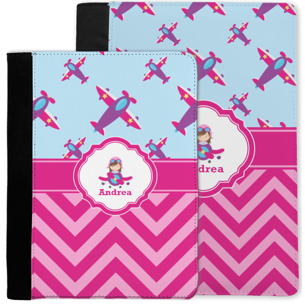 Airplane Theme - for Girls Notebook Padfolio - MAIN