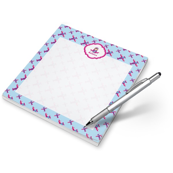 Custom Airplane Theme - for Girls Notepad (Personalized)