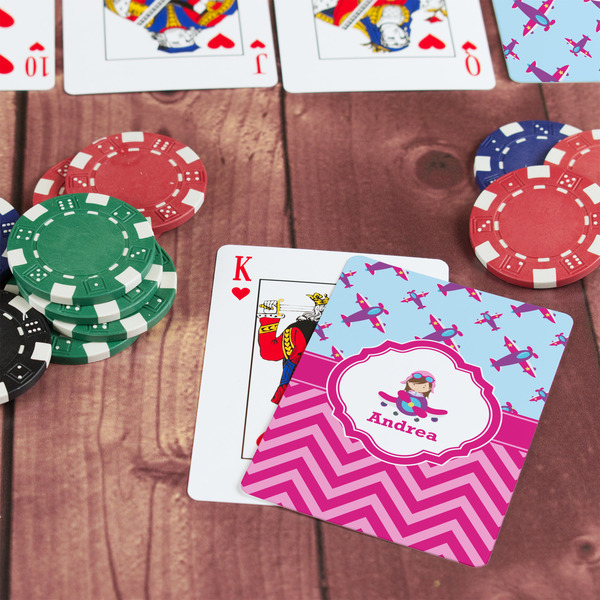 Airplane Theme - for Girls On Table with Poker Chips
