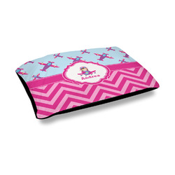 Airplane Theme - for Girls Outdoor Dog Bed - Medium (Personalized)