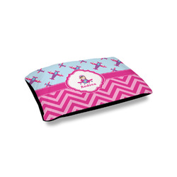 Airplane Theme - for Girls Outdoor Dog Bed - Small (Personalized)
