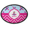 Airplane Theme - for Girls Iron On Oval Patch w/ Name or Text
