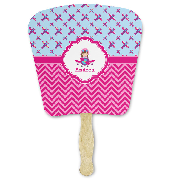 Custom Airplane Theme - for Girls Paper Fan (Personalized)