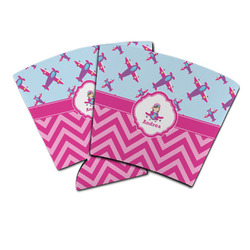 Airplane Theme - for Girls Party Cup Sleeve (Personalized)