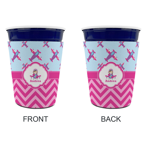 Airplane Theme - for Girls Party Cup Sleeves - without bottom - Approval