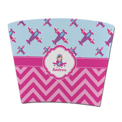 Airplane Theme - for Girls Party Cup Sleeve - without bottom (Personalized)