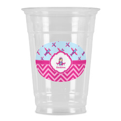 Airplane Theme - for Girls Party Cups - 16oz (Personalized)