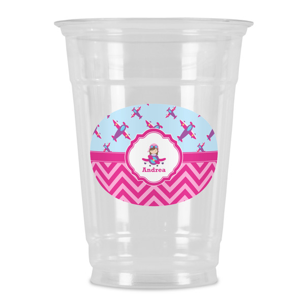 Custom Airplane Theme - for Girls Party Cups - 16oz (Personalized)