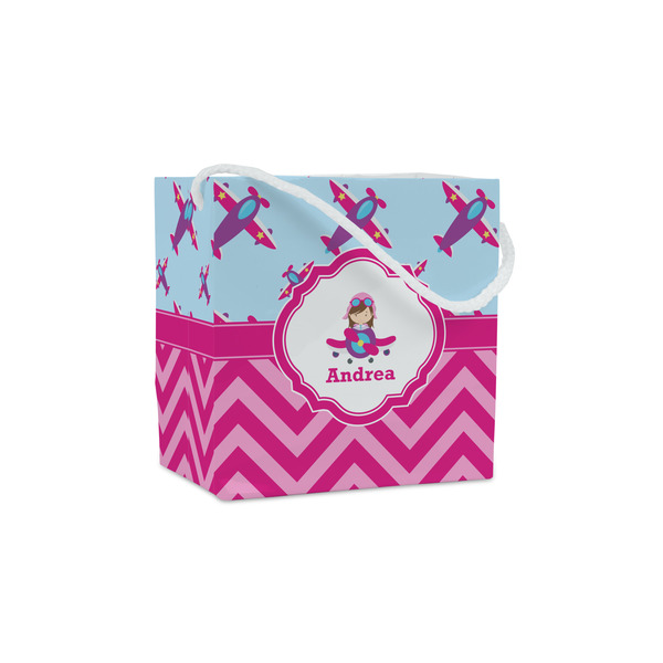 Custom Airplane Theme - for Girls Party Favor Gift Bags - Gloss (Personalized)