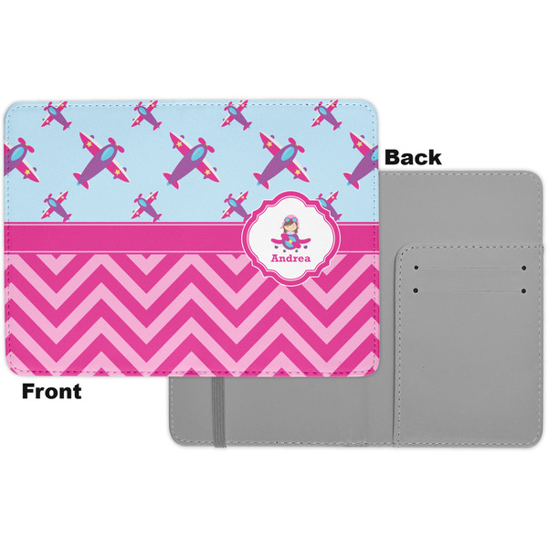 Airplane Theme - for Girls Passport Holder - Apvl