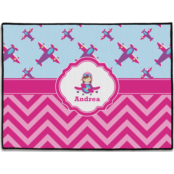 Custom Airplane Theme - for Girls Door Mat (Personalized)