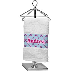 Airplane Theme - for Girls Cotton Finger Tip Towel (Personalized)