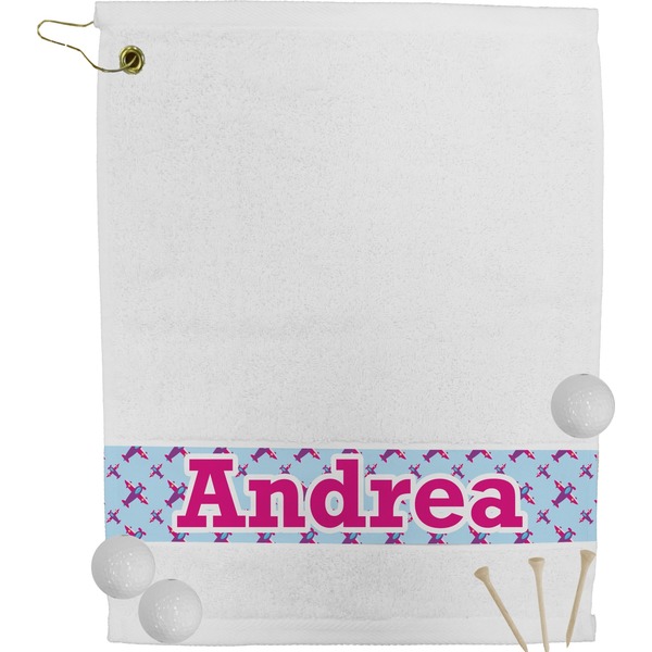Custom Airplane Theme - for Girls Golf Bag Towel (Personalized)