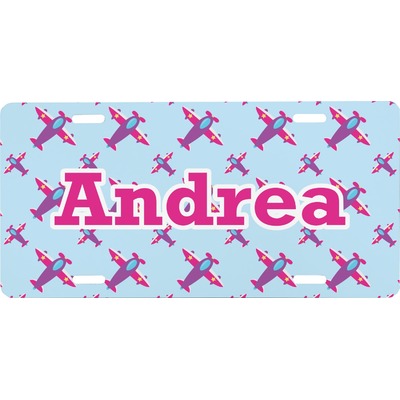 Airplane Theme - for Girls Front License Plate (Personalized)