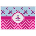 Airplane Theme - for Girls Laminated Placemat w/ Name or Text
