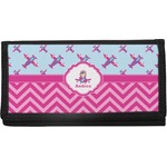Airplane Theme - for Girls Canvas Checkbook Cover (Personalized)