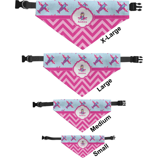 Airplane Theme - for Girls Pet Bandana Sizes