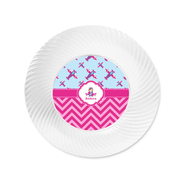 Airplane Theme - for Girls Plastic Party Appetizer & Dessert Plates - Approval