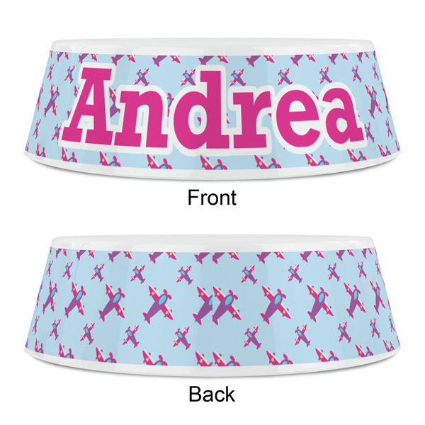 Airplane Theme - for Girls Plastic Pet Bowls - Small - APPROVAL