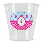 Airplane Theme - for Girls Plastic Shot Glass (Personalized)