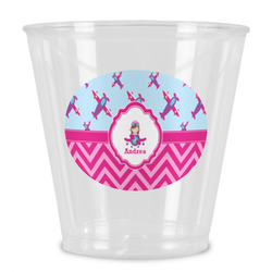 Airplane Theme - for Girls Plastic Shot Glass (Personalized)