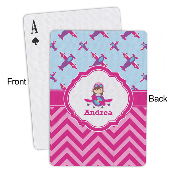Airplane Theme - for Girls Playing Cards - Approval