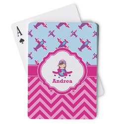 Airplane Theme - for Girls Playing Cards (Personalized)