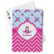 Airplane Theme - for Girls Playing Cards - Front View