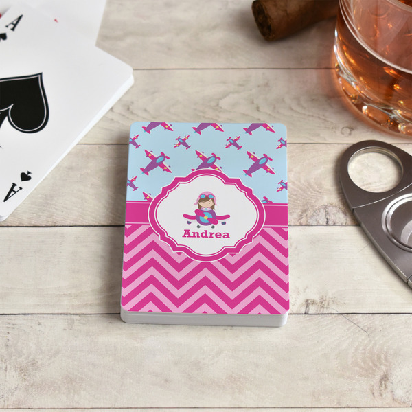 Airplane Theme - for Girls Playing Cards - In Context