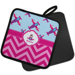 Airplane Theme - for Girls Pot Holder w/ Name or Text