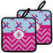 Airplane Theme - for Girls Pot Holders - Set of 2 MAIN