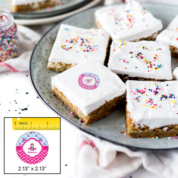 Airplane Theme - for Girls Printed Icing Circle - Small - In Context