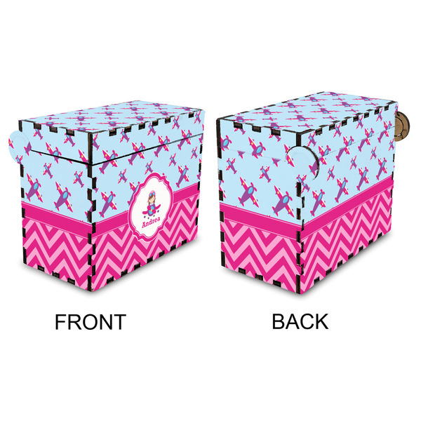 Airplane Theme - for Girls Recipe Box - Full Color - Approval