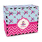 Airplane Theme - for Girls Wood Recipe Box - Full Color Print (Personalized)